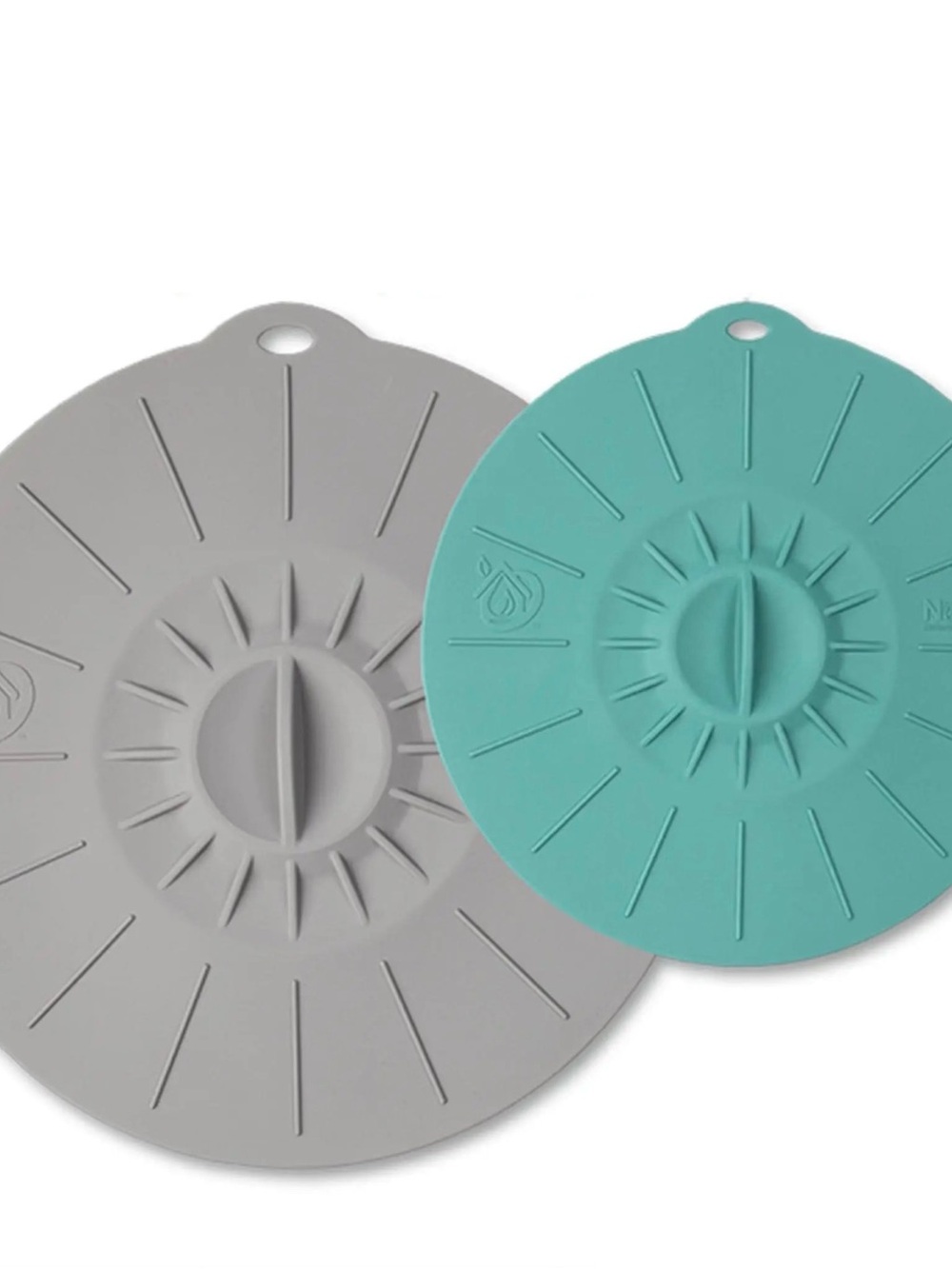 Norwex Silicone Suction Lids in Gray and Teal